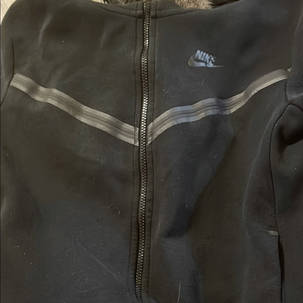 Nike Black and Gray Zip-Up Jacket